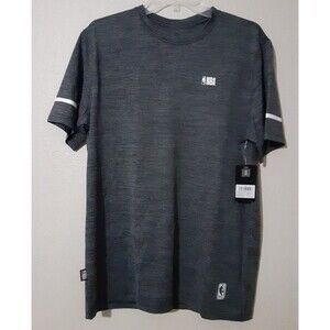 NWT NBA Mens Medium Gray Athletic Mesh Short Sleeved Shirt Tee